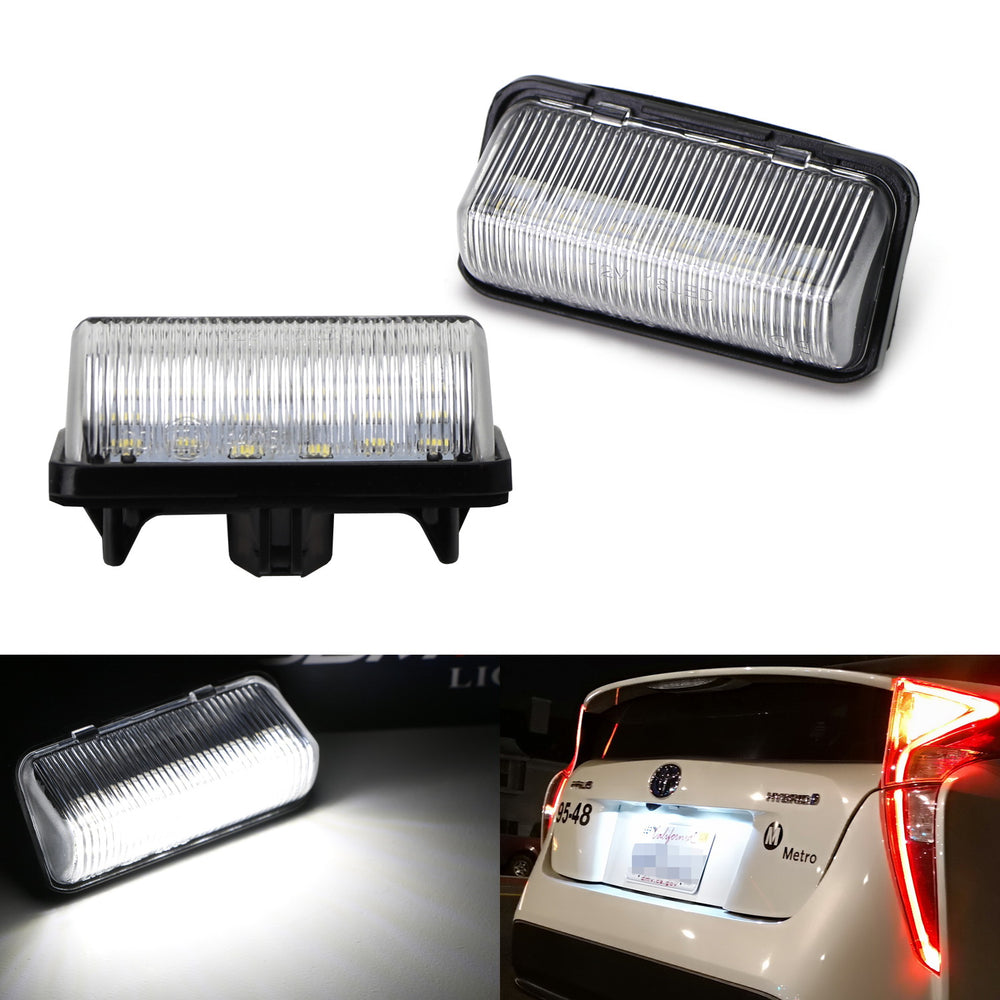 IJDMTOY 18-SMD LED License Plate Light Assembly For Lexus CT200h NX200t RX350