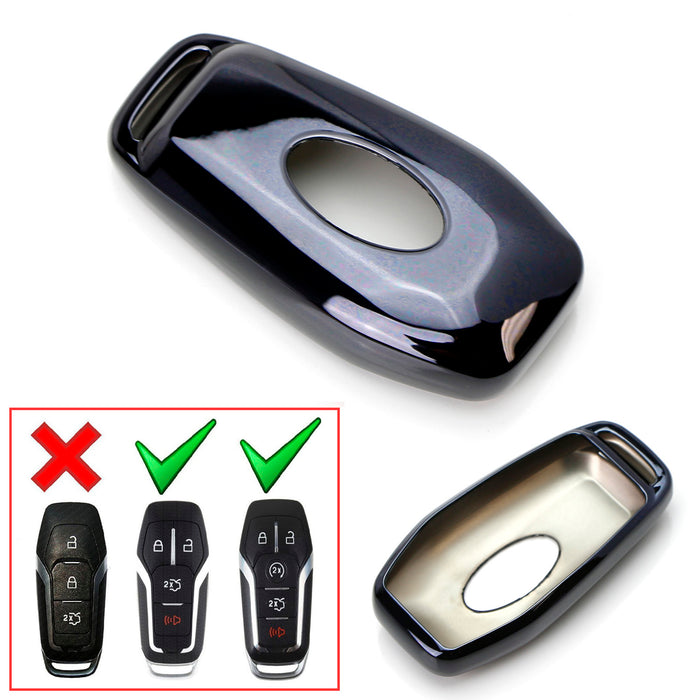 Chrome Black TPU Key Fob Case For Ford or Lincoln 4/5-Button Intellige —  iJDMTOY.com