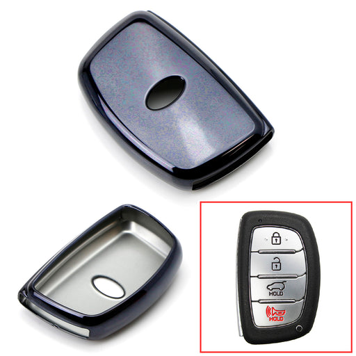Chrome Black TPU Key Fob Case For 2014-up Hyundai Tucson IX35 Keyless Entry Fob