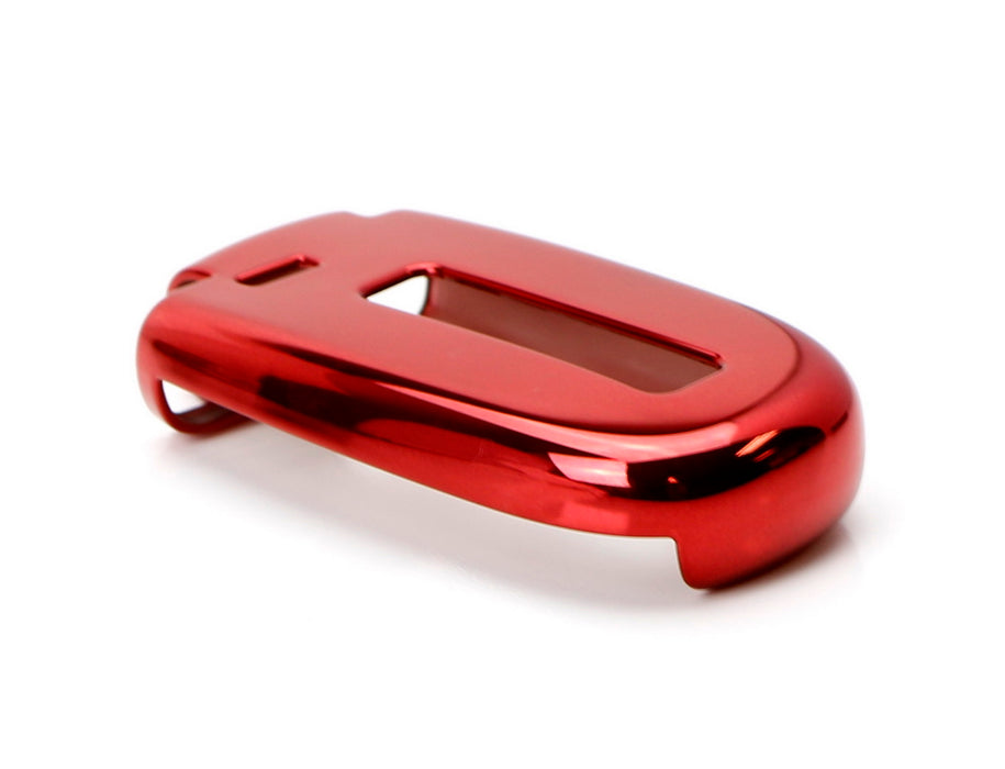 Chrome Red TPU Key Fob Case For Dodge Charger Challenger Jeep Chrysler, etc