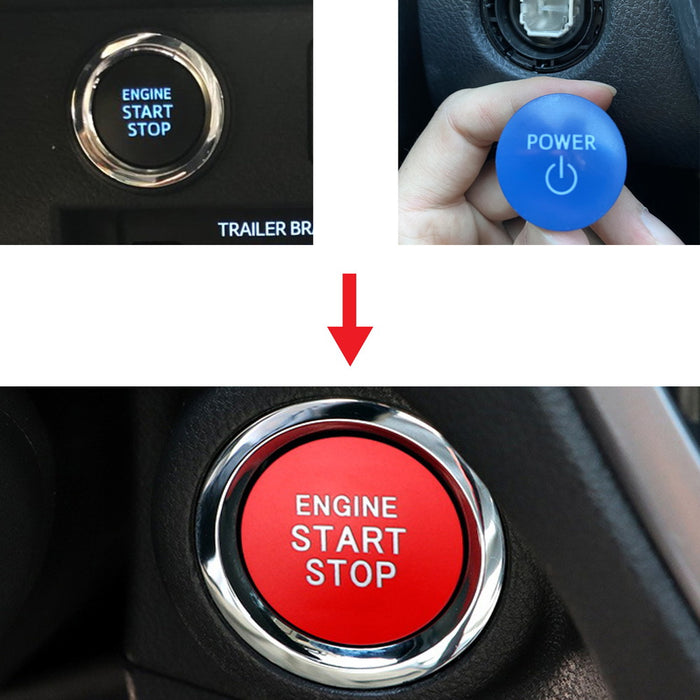 TRD-Style Red Engine Push Start Button For 20+ Camry Tundra Corolla Sienna, etc