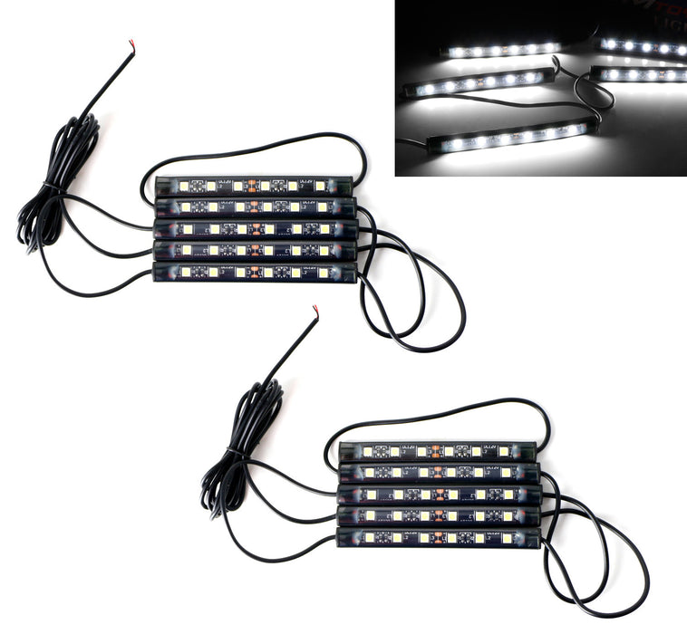 10-Section Waterproof White 60-LED Truck Bed Cargo Area Lighting Kit w/ Wiring