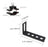 (2) 0.7-1.2" Size Adjustable Tube Clamps w/ L-Shape Aux Light Mounting Brackets