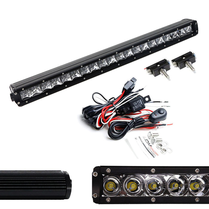 Lower Grille Mount 100W LED Light Bar w/Brackets, Wiring For 22-up Toyota Tundra