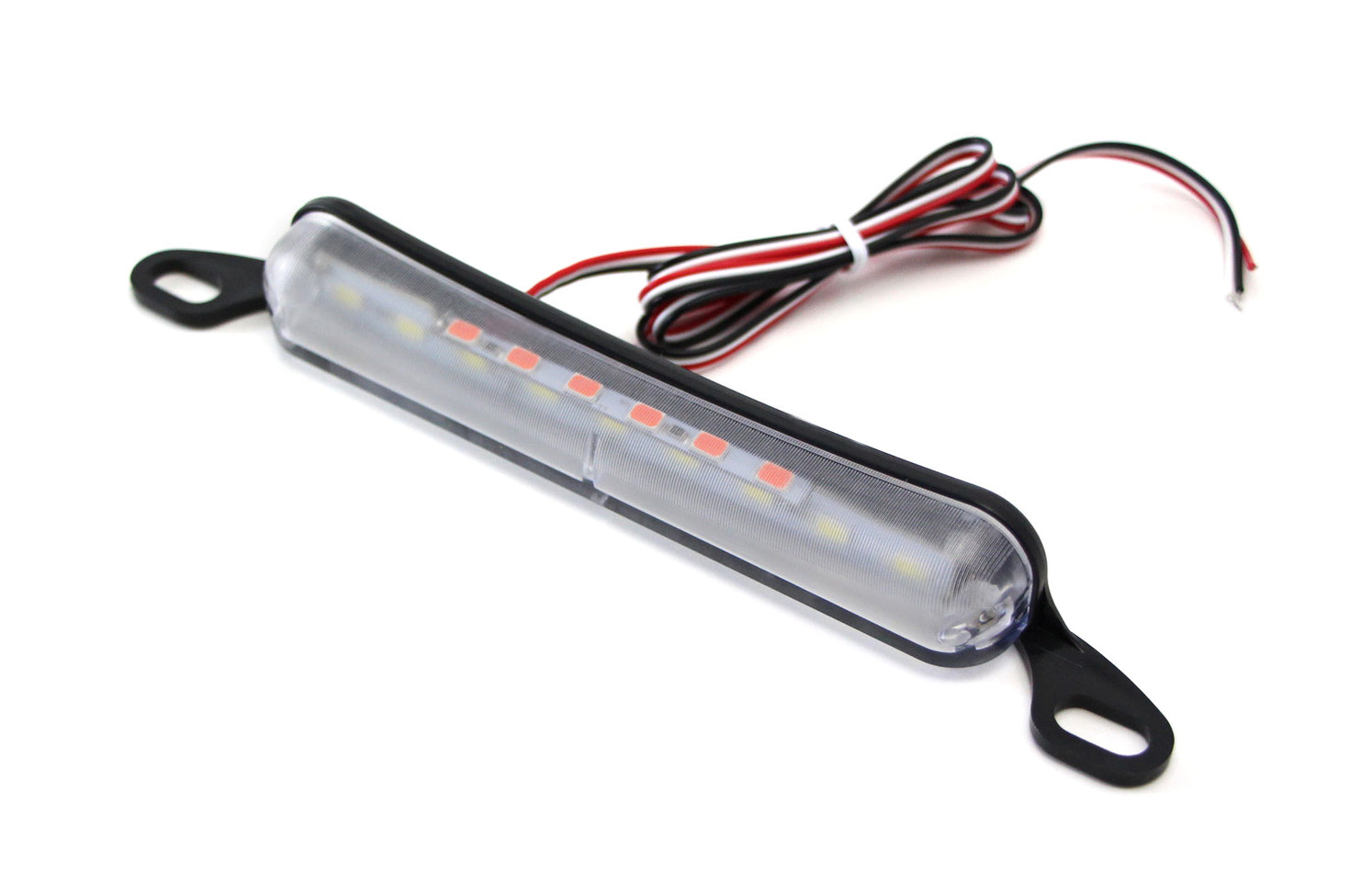 Universal Two-Way License Frame Mount White LED Plus Red LED Rear Fog ...