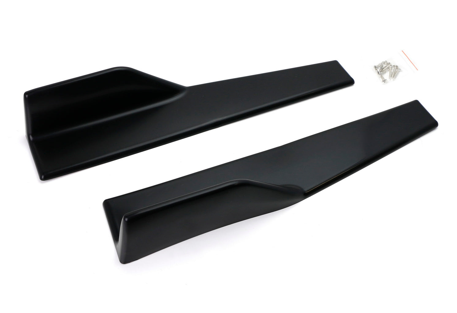 Car Winglets Rear Left/Right Black Universal Rear Side Skirt Winglets Diffusers Extensio ...
