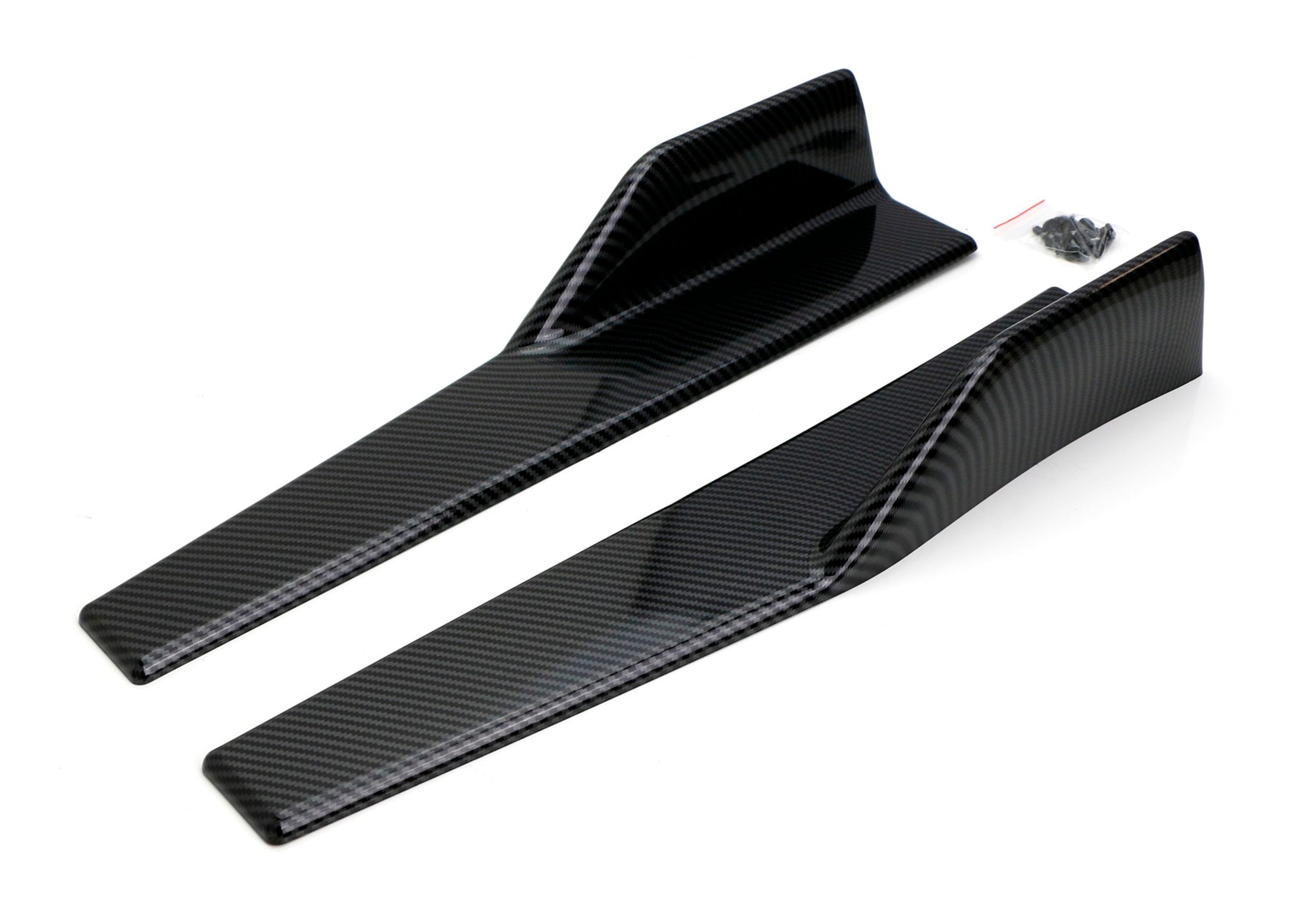 Left/Right Carbon Universal Rear Side Skirt Winglets Diffusers Extensi ...
