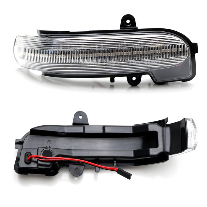 Clear Dynamic Sequential Blink LED Side Mirror Lights For Mercedes W203 C-Class