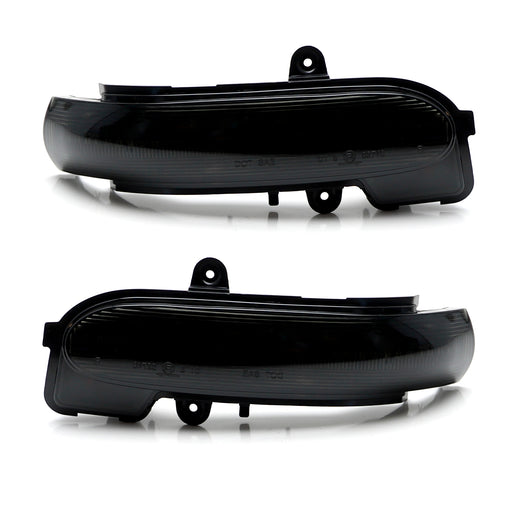 Smoked Dynamic Sequential Blink LED Side Mirror Lights For Mercedes W203 C-Class