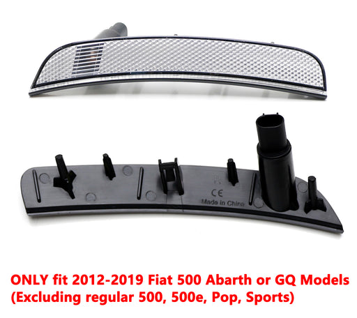 Clear Front/Rear Wheel Arch Side Marker Lights For 2012-2019 Fiat 500 Abarth/GQ