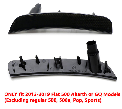 Smoked Front/Rear Wheel Arch Side Marker Lights For 2012-2019 Fiat 500 Abarth/GQ