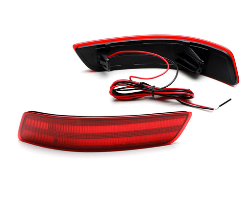 OE-Red Lens Red LED Rear Bumper Reflectors For Lexus 2013-2018 ES, 2013-2020 GS
