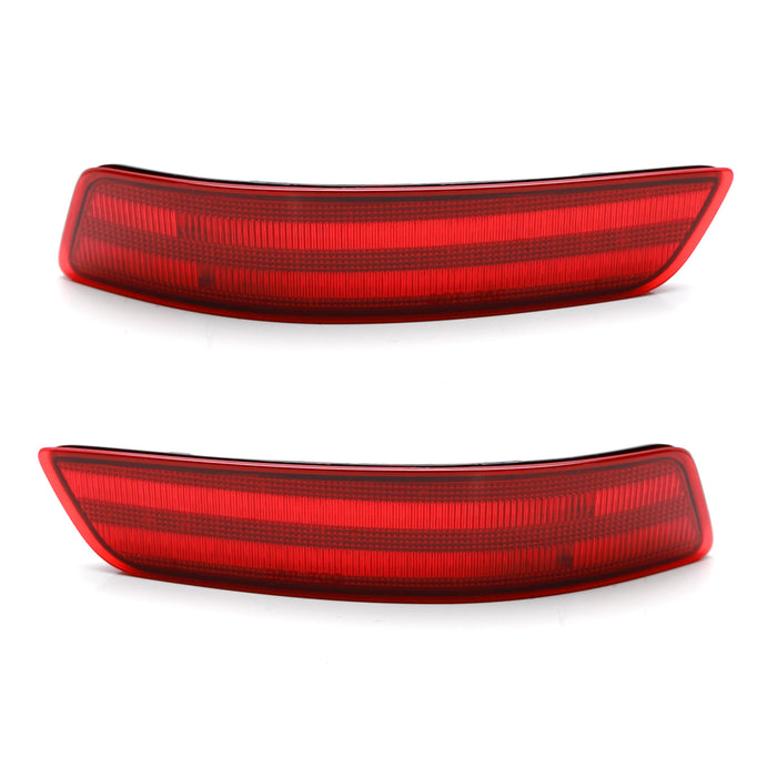 OE-Red Lens Red LED Rear Bumper Reflectors For Lexus 2013-2018 ES, 2013-2020 GS