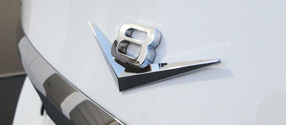 Vintage Style 3D Chrome Metal V8 Emblem For Grille Hood Trunk Fender Side Door