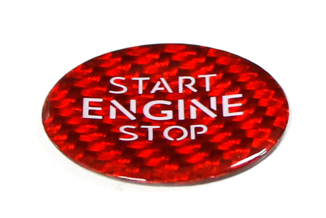 Red Carbon Fiber Keyless Engine Push Start Button For Newer Audi A4 A5 A6 A7 A8