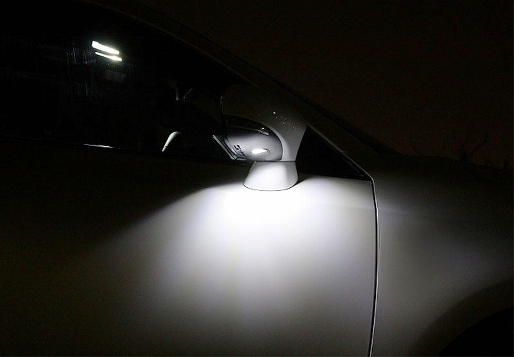 White 18-LED Under Side Mirror Puddle Lights For Volkswagen Jetta Passat CC EOS