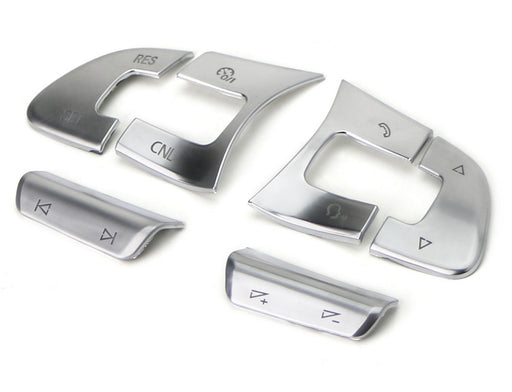 Satin Silver 6pc Steering Wheel Control/Button Decoration Trims For Volkswagen