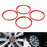 Red Aluminum Wheel Center Cap Surrounding Ring Decoration Trims For Volkswagen