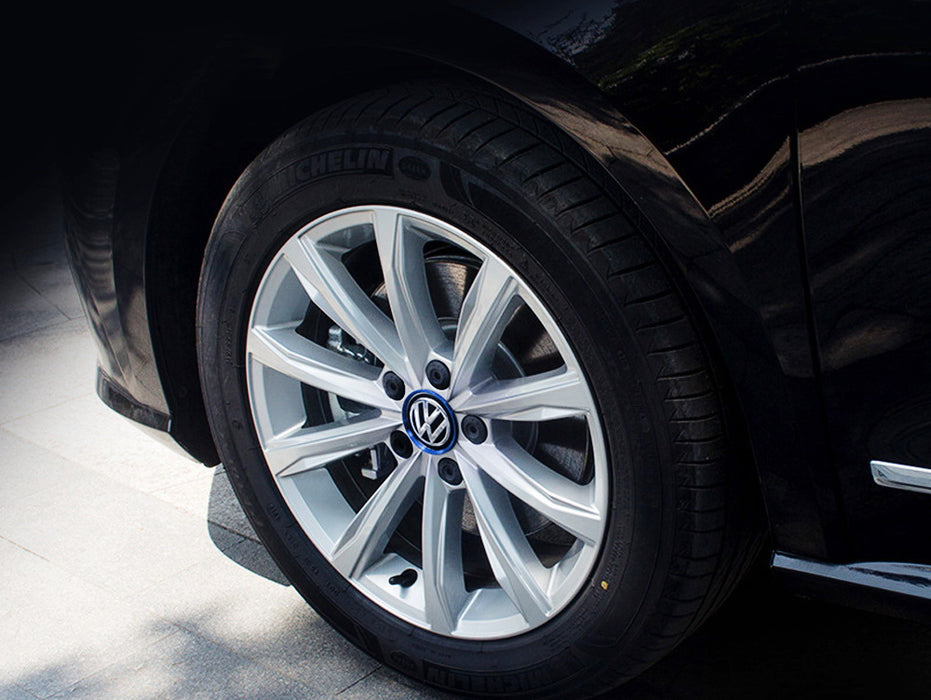 Blue Aluminum Wheel Center Cap Surrounding Ring Decoration Trims For Volkswagen