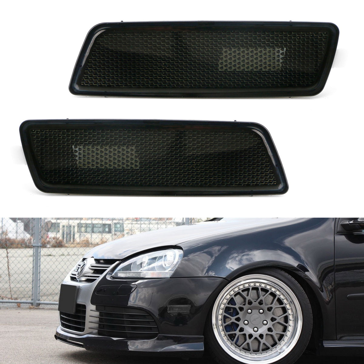 Front Bumper Reflector Side Marker Lights For BMW E90 E91 LCI 3-Series 4DR T