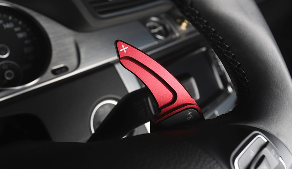 Black/ Red Real Carbon Fiber Steering Wheel Shifter Gear Paddle