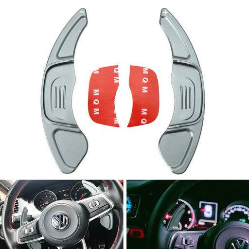Gun Metal Steering Wheel Paddle Shifter Extension Covers For 15+ VW MK7 GTI/Golf