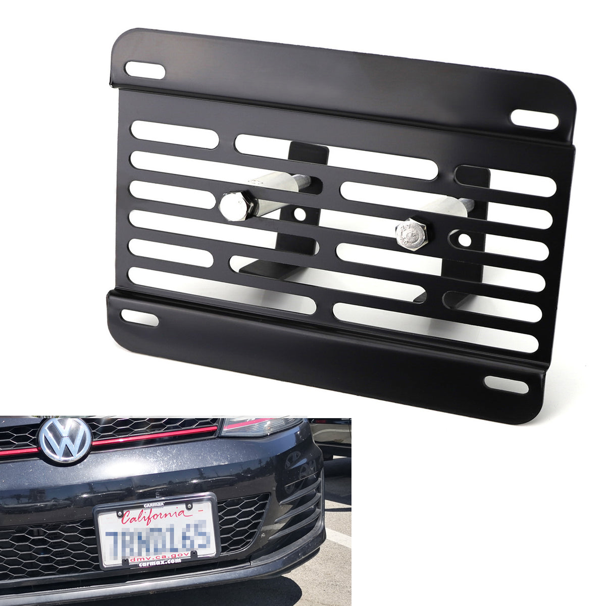No Drill Front Grille Mesh Mount LicensePlate Relocator For 15-up