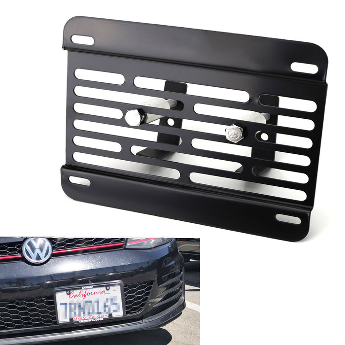 No Drill Front Grille Mesh Mount LicensePlate Relocator For 15-up Volkswagen GTI