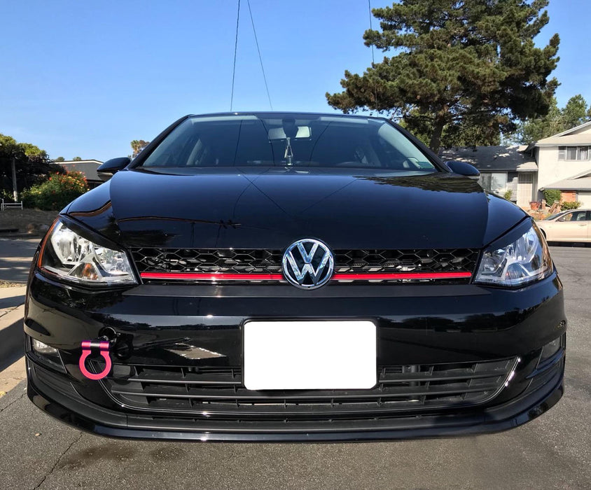 Red Track Racing Style Tow Hook Ring For 2015-up Volkswagen VW MK7 GTi Golf