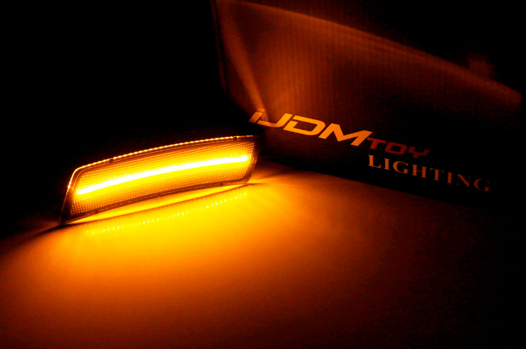Smoked Lens Amber Full LED Side Marker Lights For 18-up VW Tiguan, 12-19 Beetle