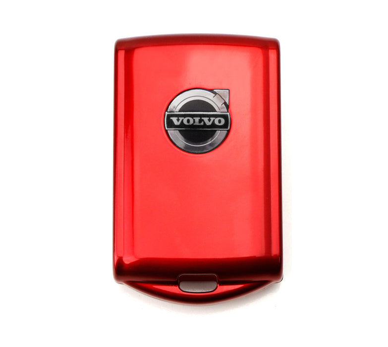 Exact Fit Glossy Metallic Red Key Fob Shell Cover For Volvo XC90 XC60 S90 V90