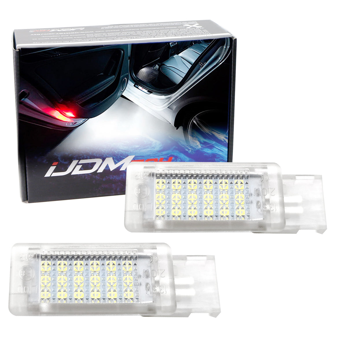 2Pcs 18SMD White LED Luggage Trunk Interior Light for Volkswagen VW Eos Golf GTI