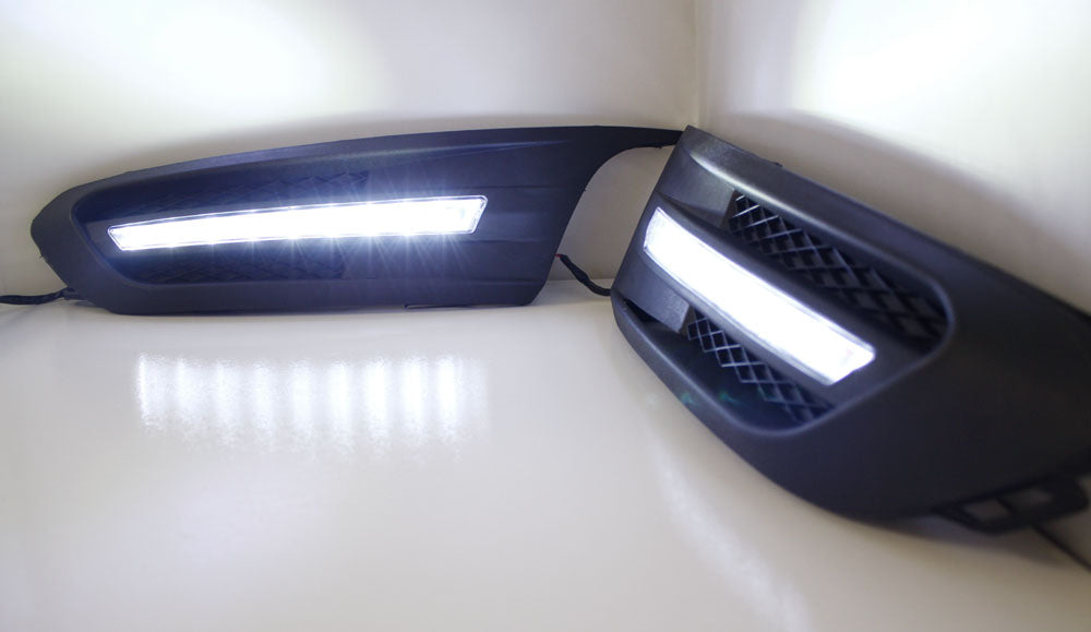 Direct Fit Xenon White 9-LED Daytime Running Lights For 2011-14 Volkswagen Jetta