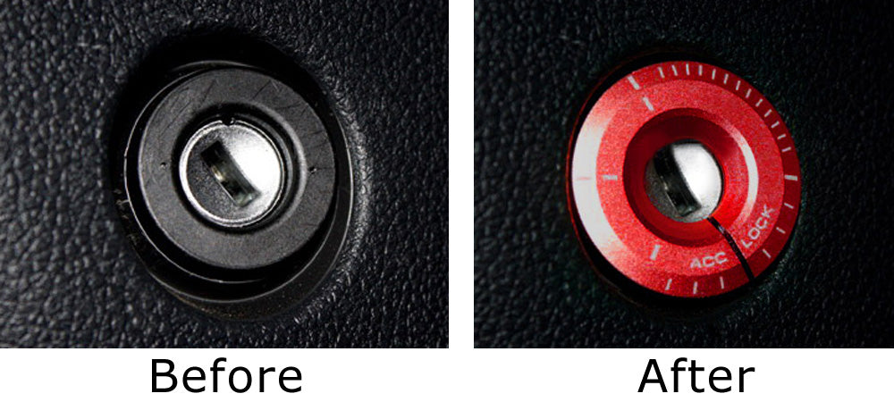Red Engine Ignition Keyhole Decoration Ring Cap Cover For Volkswagen Audi etc