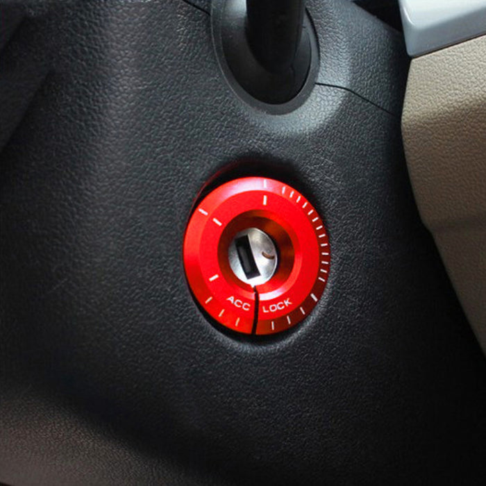 Red Engine Ignition Keyhole Decoration Ring Cap Cover For Volkswagen Audi etc