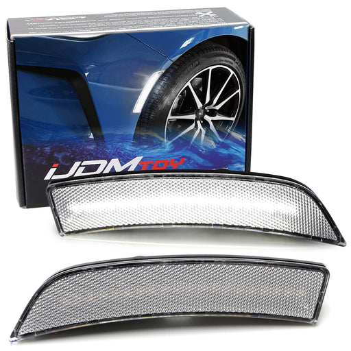 JDM Clear Lens White Full LED Side Marker Lights For 22+ Subaru BRZ Toyota GR86
