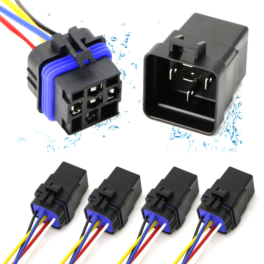 Waterproof 5-Pin SPDT Mini Relay w/Watertight Connector n Pigtail ...