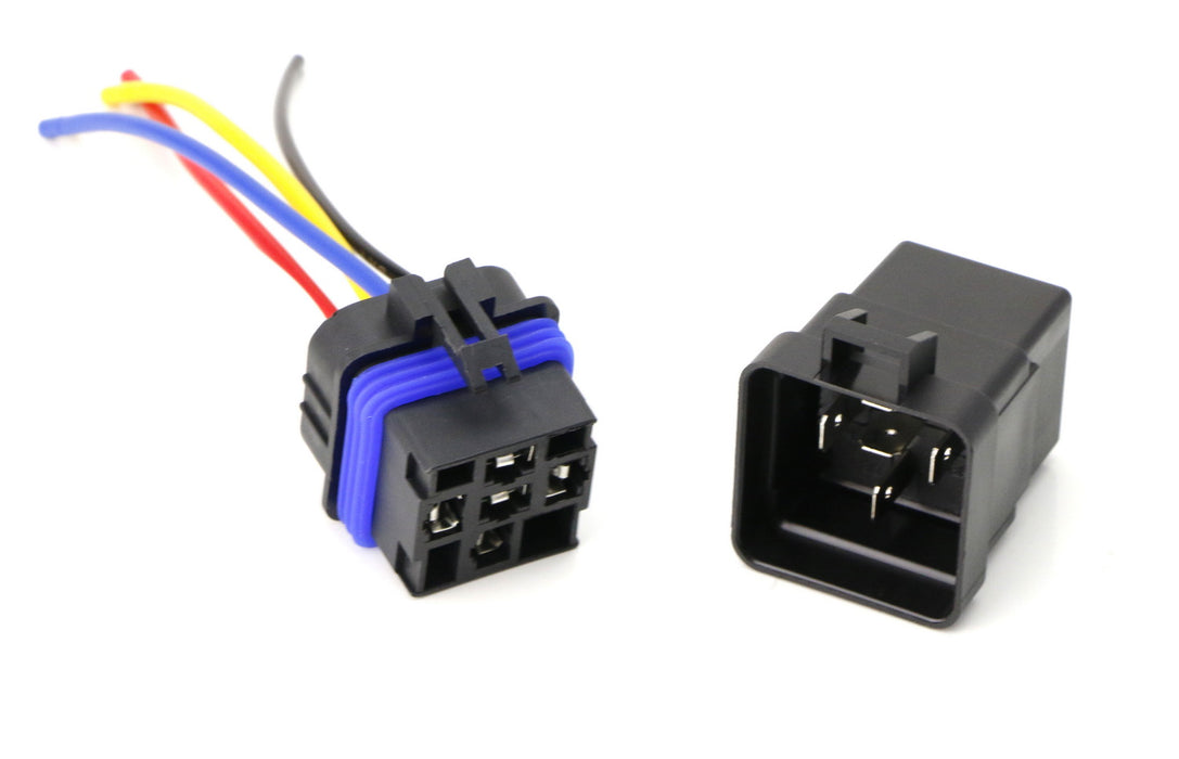 12V 40/30A Waterproof 5-Pin SPDT Mini Relay w/Watertight Connector and Pigtail